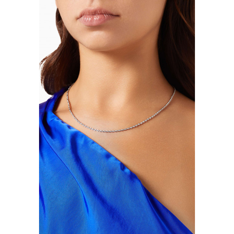Luv Aj - L'Amor Chain Necklace Set in Silver-plated Stainless Steel