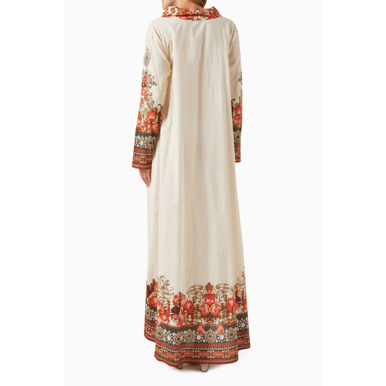 Rajdeep Ranawat - Printed Kaftan Dress in Cotton