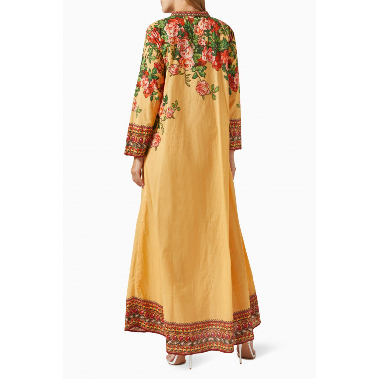 Rajdeep Ranawat - Printed Jalabiya Dress in Cotton