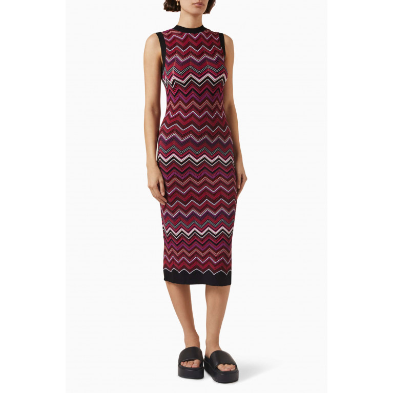 Missoni - Sequin Zigzag Midi Dress in Viscose-knit