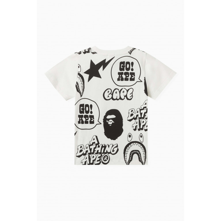 A Bathing Ape - Graffiti Loose-fit T-shirt in Cotton-jersey White