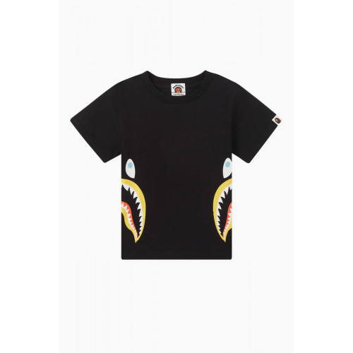 A Bathing Ape - Side Shark Graphic T-shirt in Cotton-jersey Black