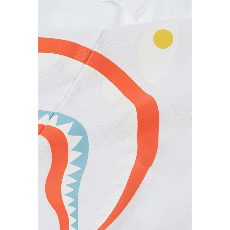 A Bathing Ape - Side Shark Graphic T-shirt in Cotton-jersey White