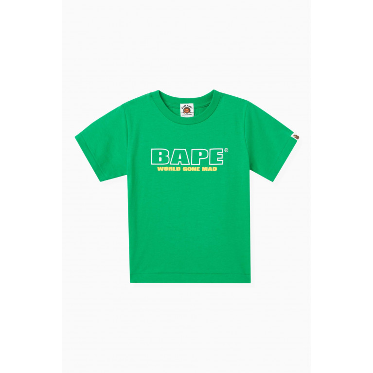 A Bathing Ape - Logo-print T-shirt in Cotton-jersey Green