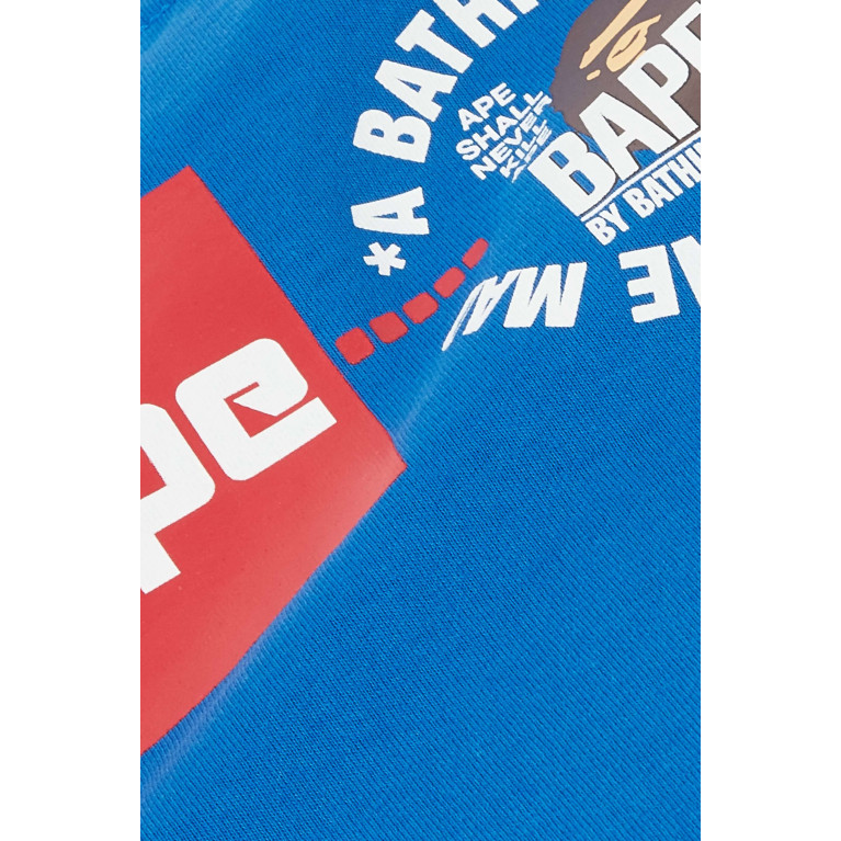 A Bathing Ape - Logo-print T-shirt in Cotton-jersey Blue