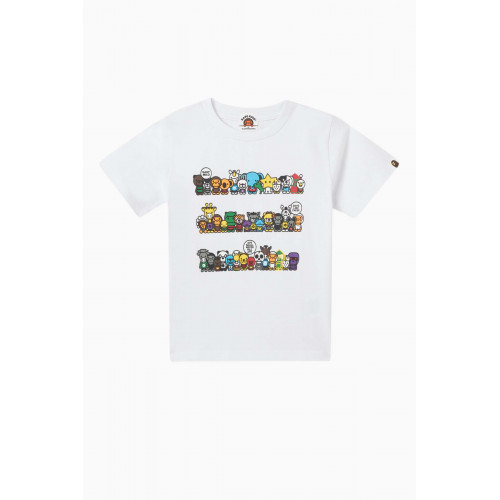 A Bathing Ape - Milo A-to-Z Hoop T-shirt in Cotton-jersey White