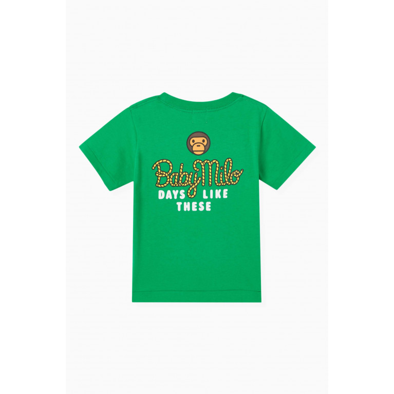 A Bathing Ape - Baby Milo Pocket-print T-shirt in Cotton-jersey Green