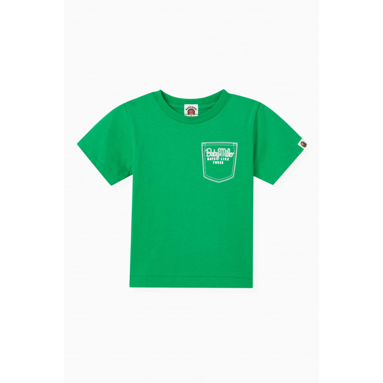 A Bathing Ape - Baby Milo Pocket-print T-shirt in Cotton-jersey Green