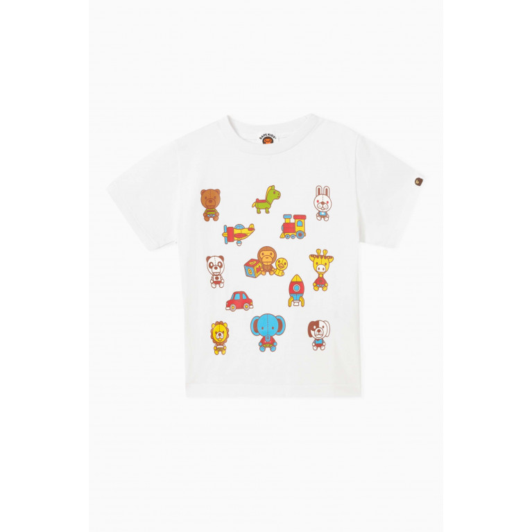 A Bathing Ape - Baby Milo Toy Box #1 T-shirt in Cotton-jersey White