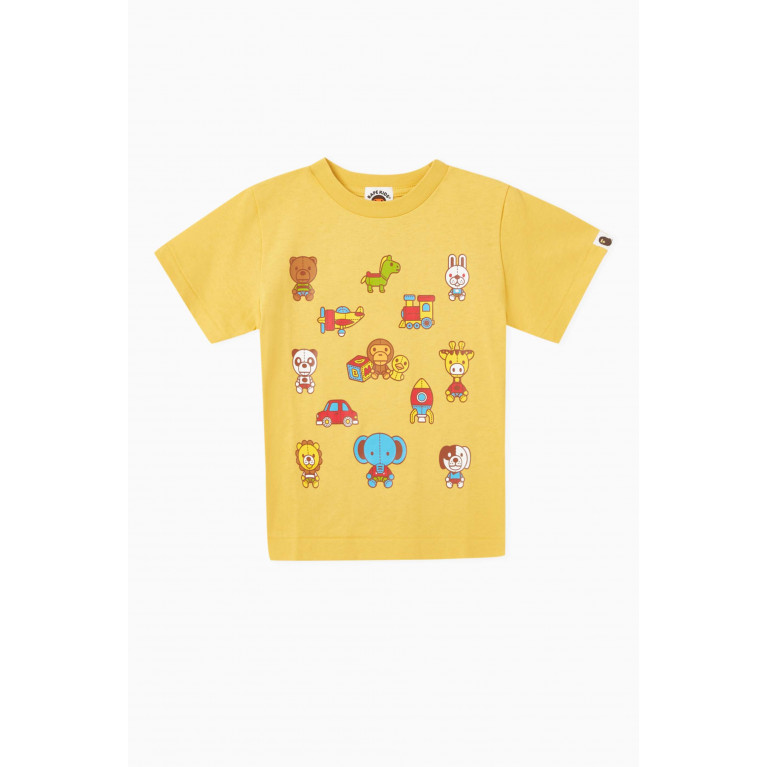 A Bathing Ape - Baby Milo Toy Box #1 T-shirt in Cotton-jersey Yellow