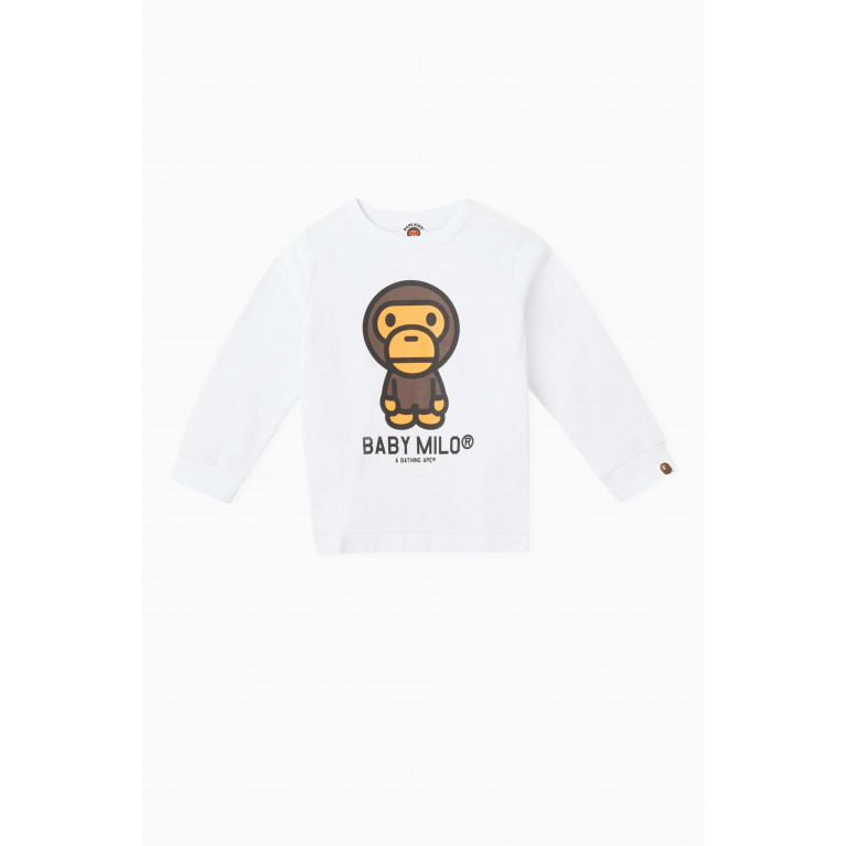 A Bathing Ape - Baby Milo Long-sleeve T-shirt in Cotton-jersey