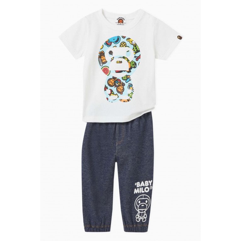 A Bathing Ape - Baby Milo Toy Pants in Cotton-blend Blue