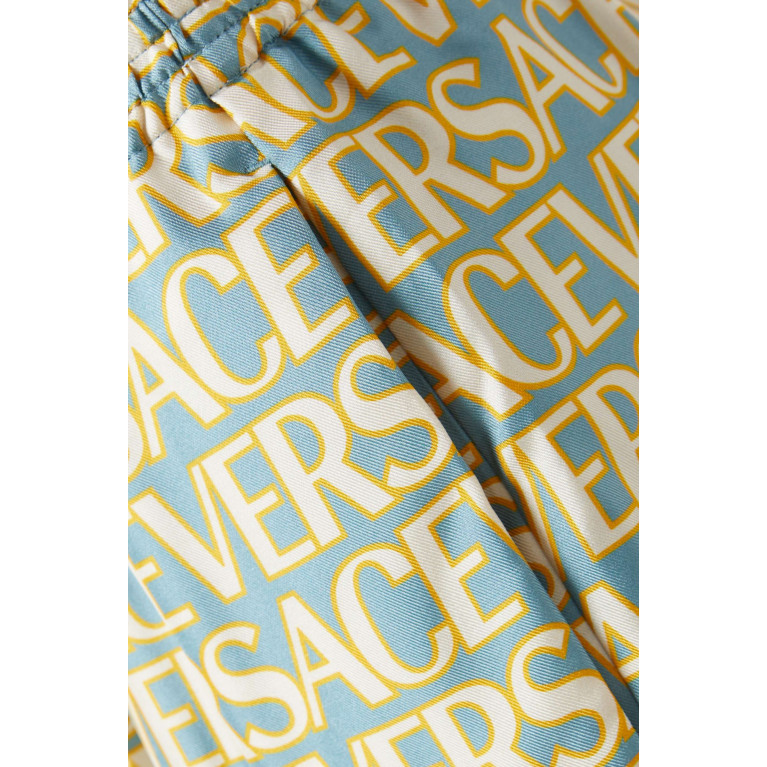 Versace - Logo Print Shorts in Silk
