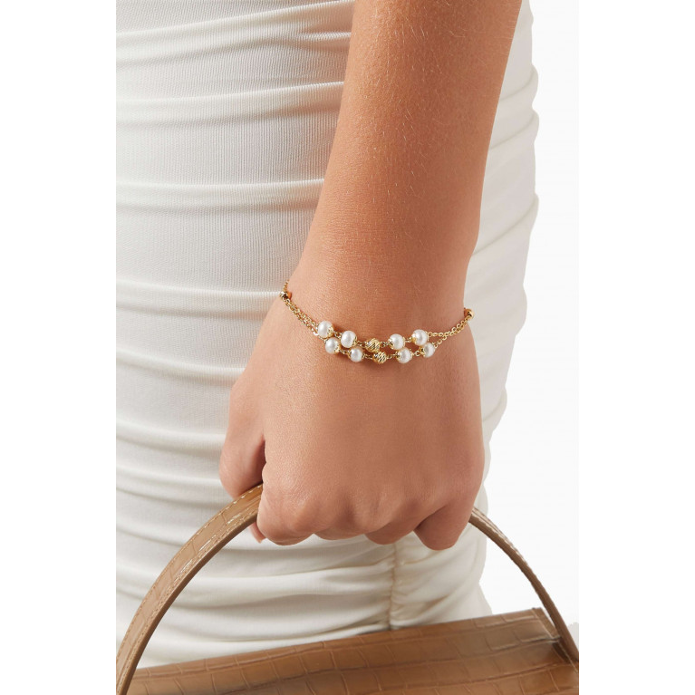 Damas - Kiku Freshwater Pearl Bracelet in 18kt Gold