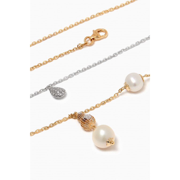 Damas - Kiku Freshwater Pearl Layered Necklace in 18kt Gold