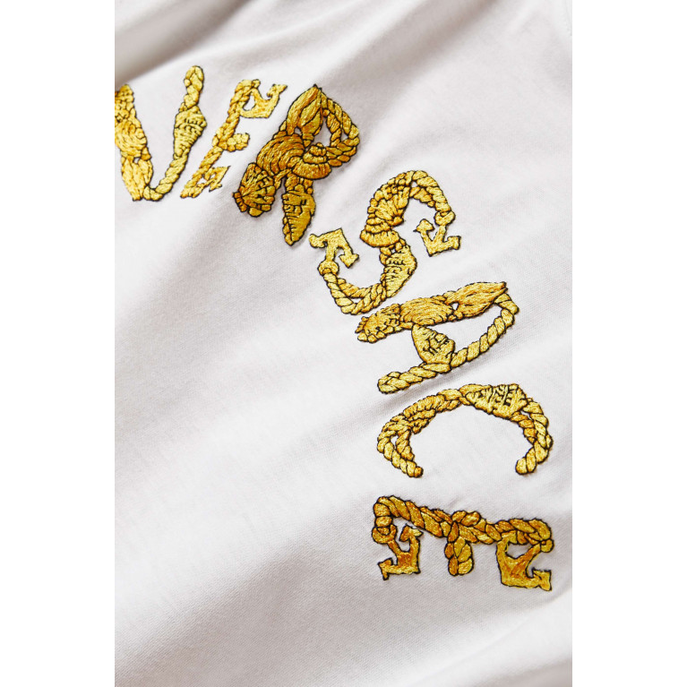 Versace - Seashell Baroque Logo T-shirt in Cotton