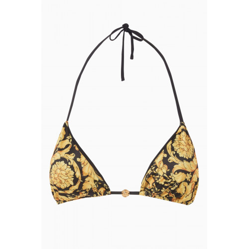 Versace - Barocco-print Bikini Top