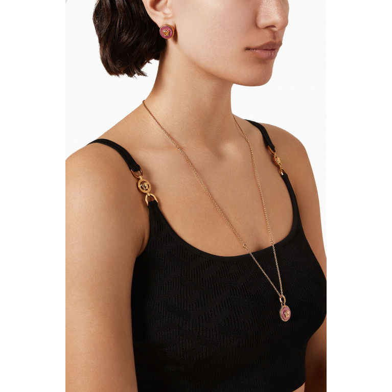 Versace - La Medusa Engraved Necklace in Gold-plated Brass