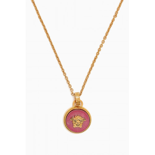 Versace - La Medusa Engraved Necklace in Gold-plated Brass