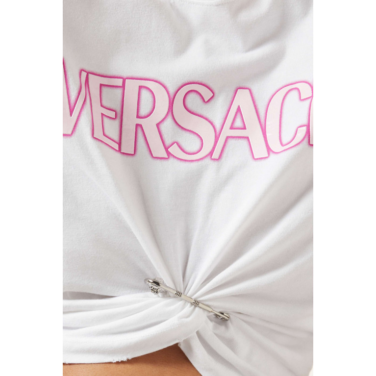 Versace - Safety Pin Logo T-shirt in Jersey