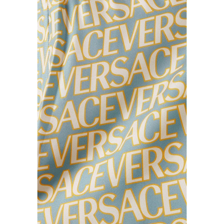 Versace - Logo-print Shorts in Silk