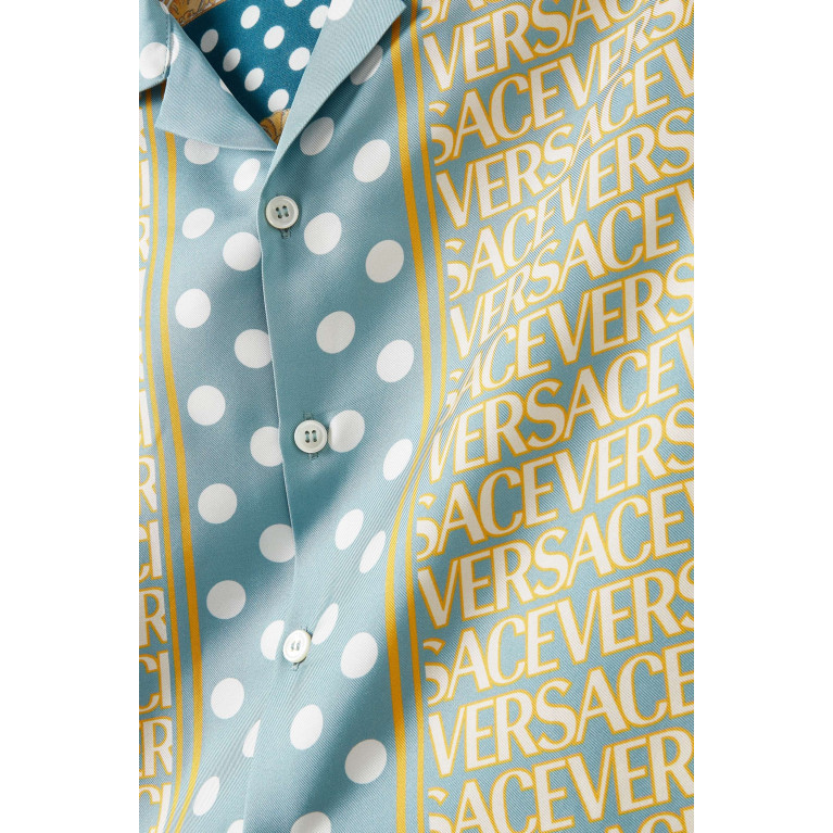 Versace - Logo-print Baroque Shirt in Silk