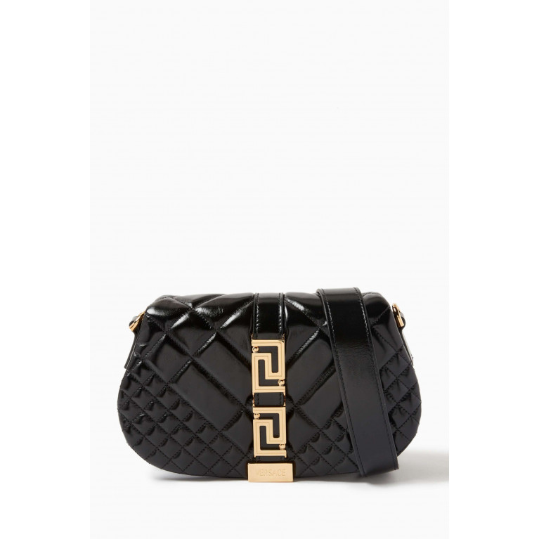 Versace - Greca Goddess Crossbody Bag in Quilted Calf Leather