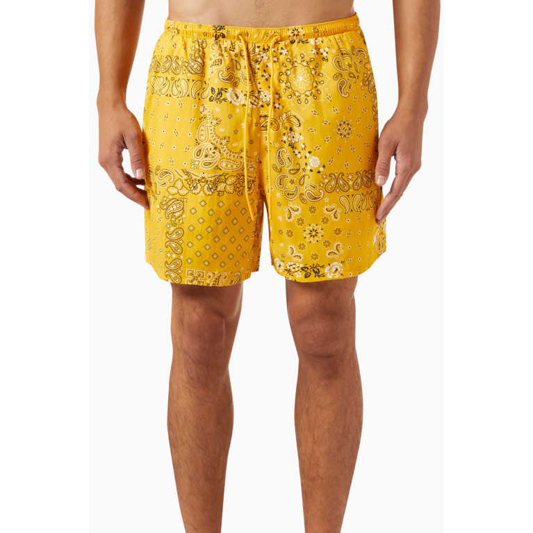 Kith - Paisley Collins Swim Shorts in Nylon Yellow