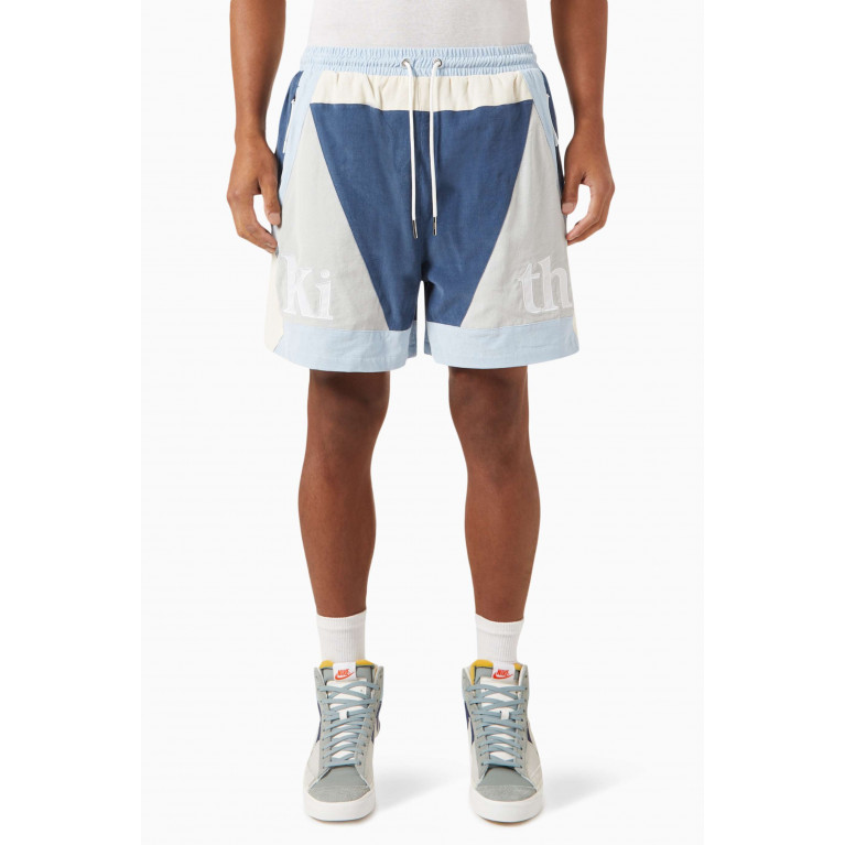 Kith - Curtis Panelled Shorts in Cotton Blue