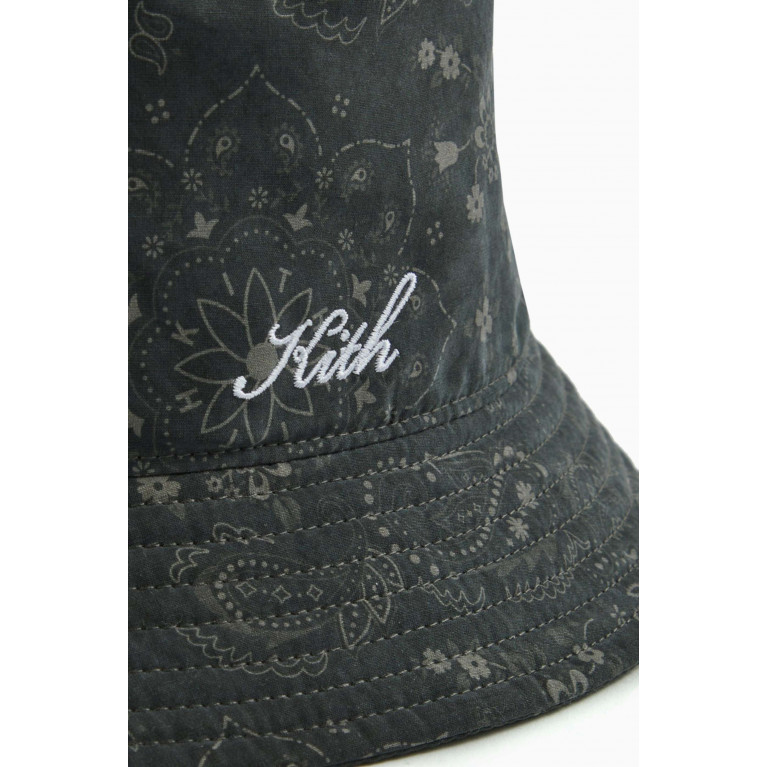 Kith - Paisley Bucket Hat in Fabric Black
