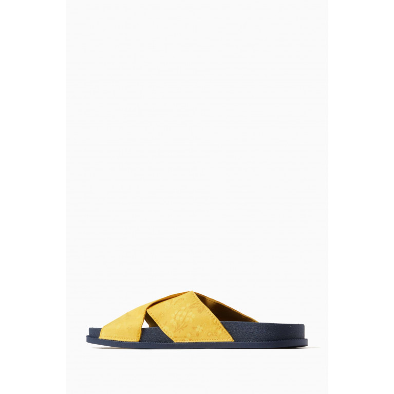 Kith - Crossover Slides in Fabric Yellow