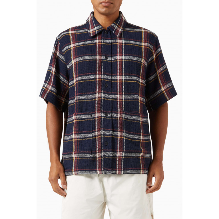 Kith - Shadow Plaid Collared Overshirt in Cotton