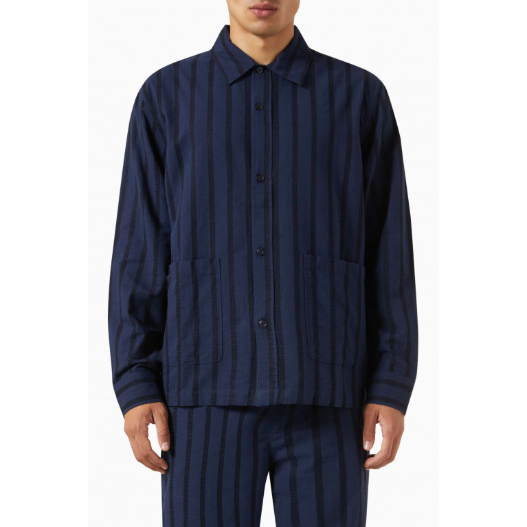 Kith - Long Sleeved Collared Overshirt in Cotton-blend Poplin