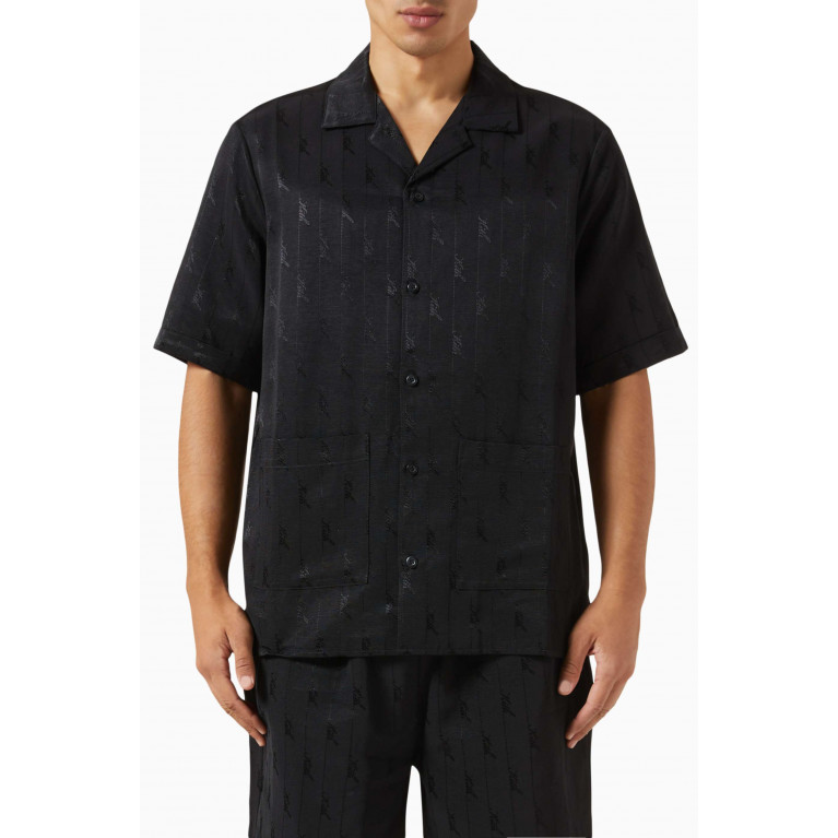 Kith - Reade Shirt in Cotton Blend Faille Black