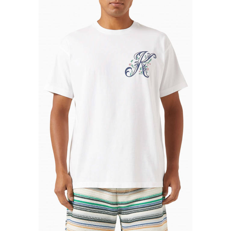 Kith - Floral Logo T-shirt in Cotton White