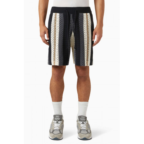 Kith - Curtis Crocheted Shorts in Cotton Black