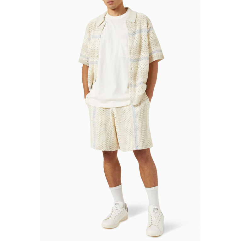 Kith - Curtis Crocheted Shorts in Cotton Grey