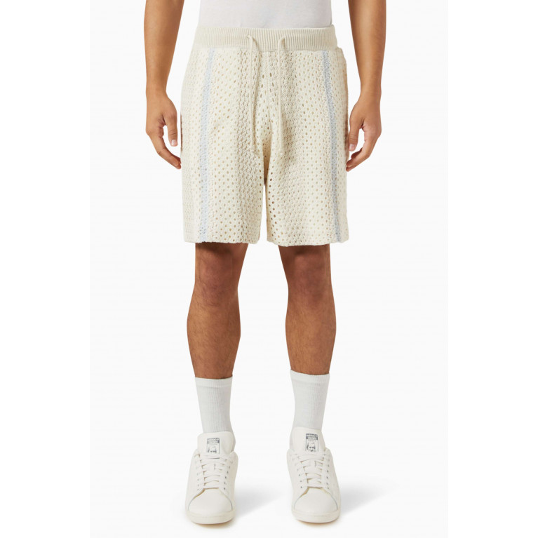 Kith - Curtis Crocheted Shorts in Cotton Grey