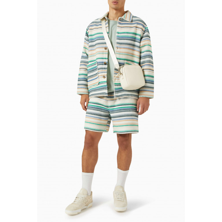 Kith - Curtis Woven Striped Shorts in Cotton
