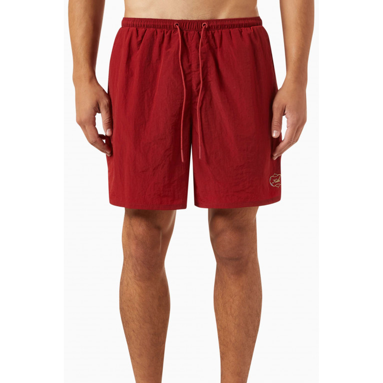 Kith - Collins Swim Shorts in Nylon Red
