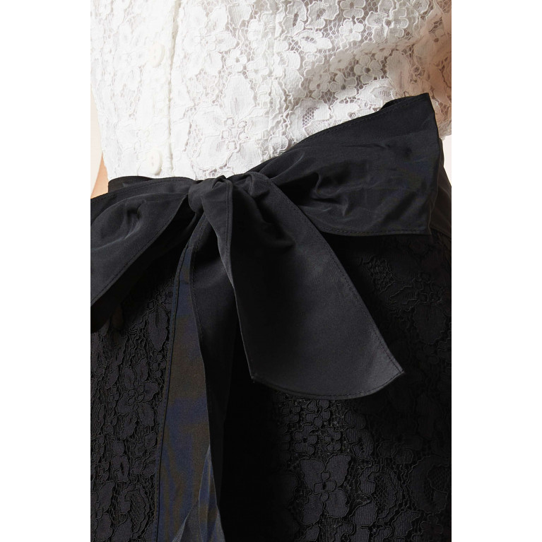 Teri Jon - Monochrome Halter Gown in Lace