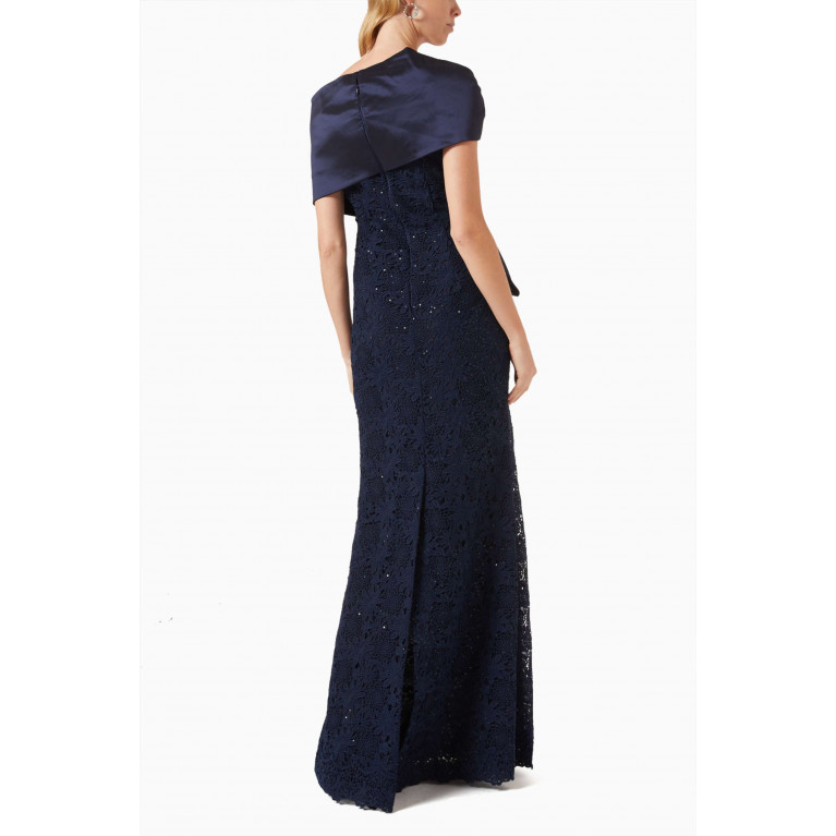 Teri Jon - Sequin-embellished Gown in Lace & Taffeta