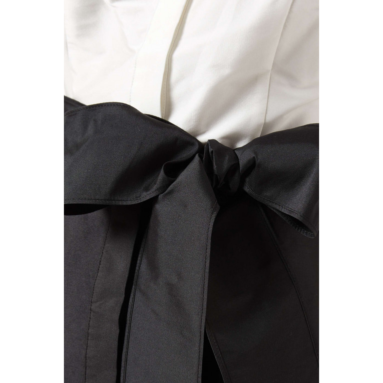 Teri Jon - Shirt-waist Bow Gown in Taffeta