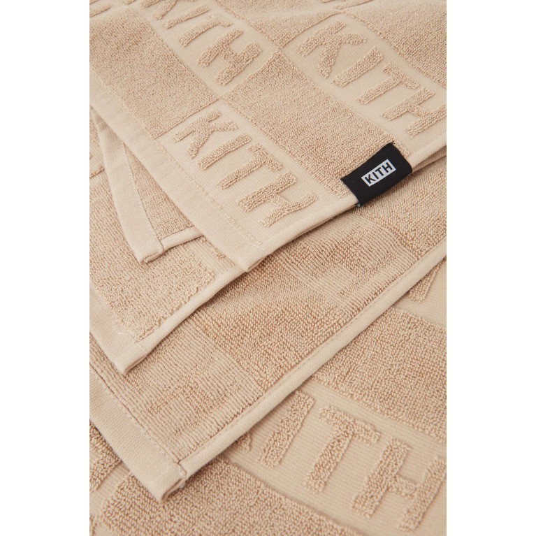 Kith - Logo Embossed Summer Beach Towel in Cotton Neutral