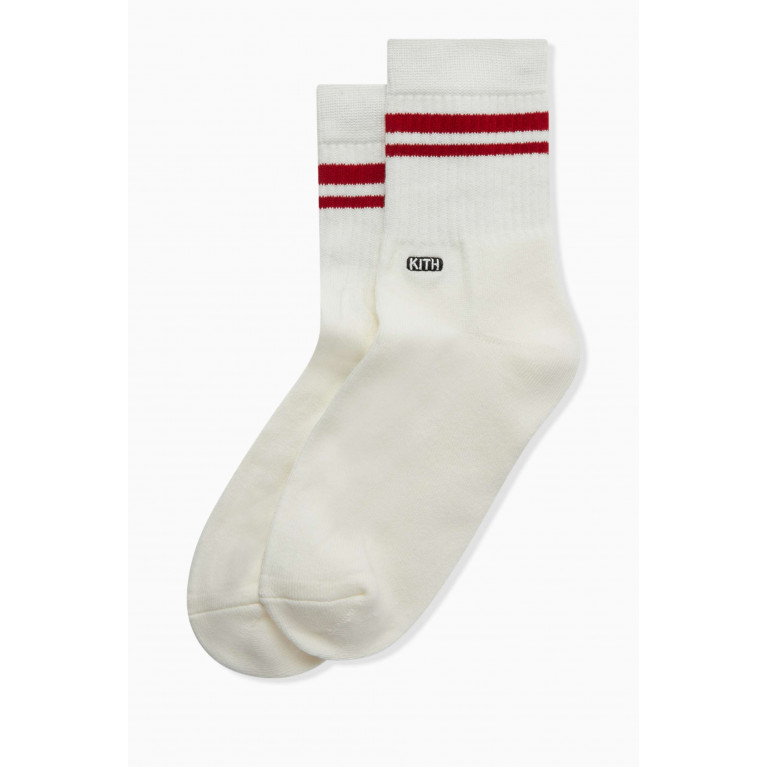 Kith - Summer Stripe Mid-length Socks Grey