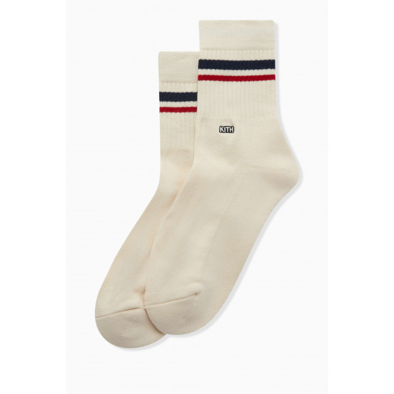 Kith - Summer Stripe Mid-length Socks Neutral