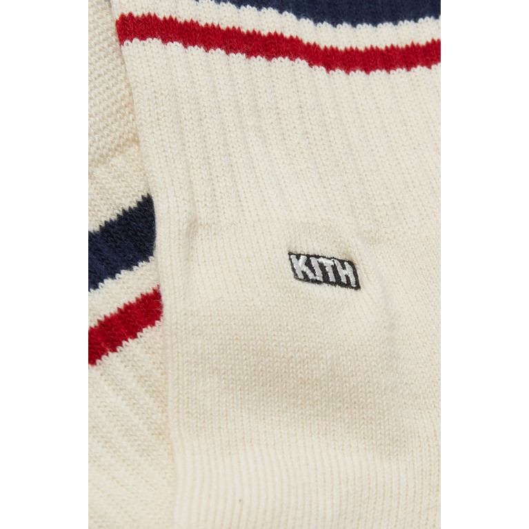 Kith - Summer Stripe Mid-length Socks Neutral