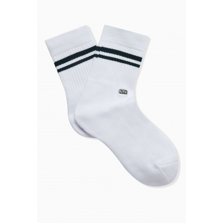 Kith - Summer Stripe Mid-length Socks White