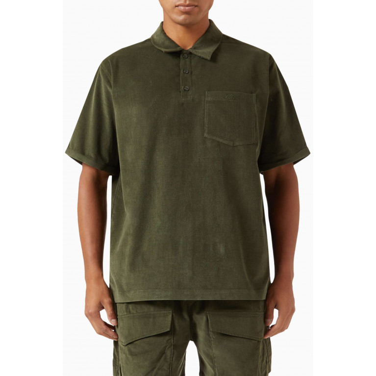 Kith - Summer Cord Madoc Polo T-shirt in Cotton Green