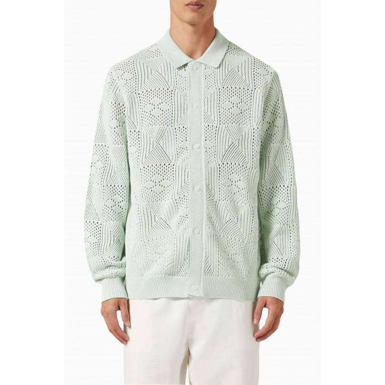 Kith - Tilden Crochet Button-down Shirt Green